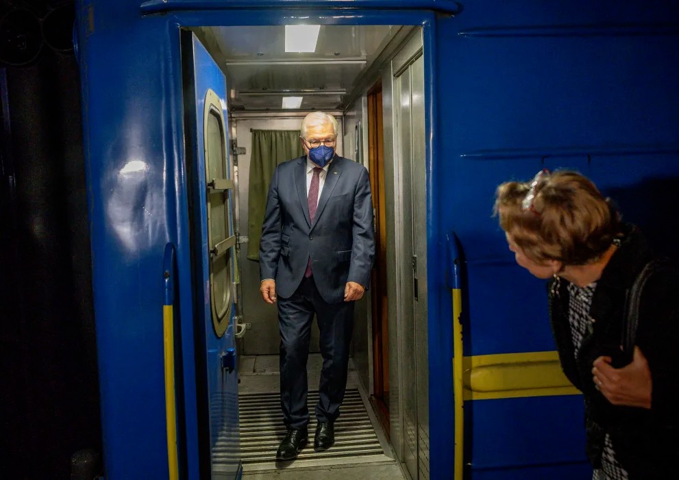Tổng thống Đức có mặt tại Kiev (ảnh: DW)