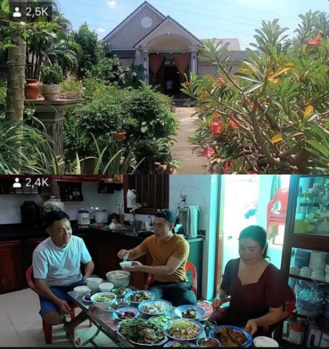 Căn nhà của bố mẹ anh ở quê&nbsp;