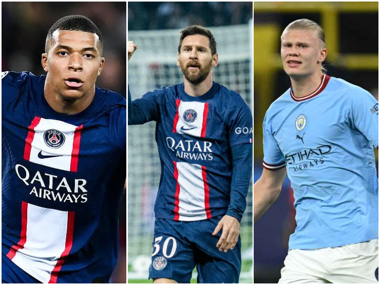 Bóng đá - Đua Vua phá lưới Cúp C1 gay cấn: Haaland hụt hơi, Mbappe - Messi tăng tốc