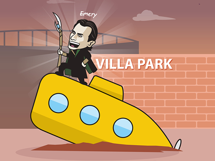 Ảnh chế: Unai Emery mang tàu ngầm đến giải cứu ”con tàu đắm” Aston Villa