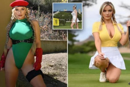 Thể thao - Nữ thần Golf "quyến rũ nhất thế giới" khoe bikini xanh mùa Halloween