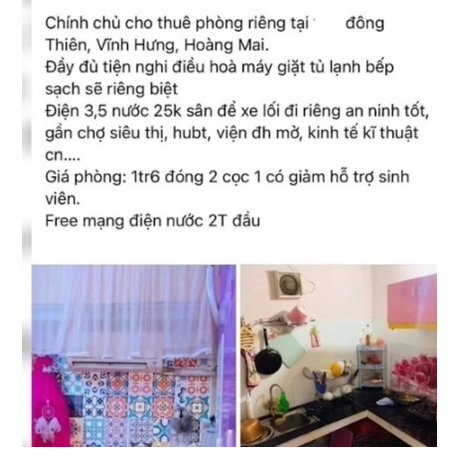 Lời quảng cáo trên mạng.