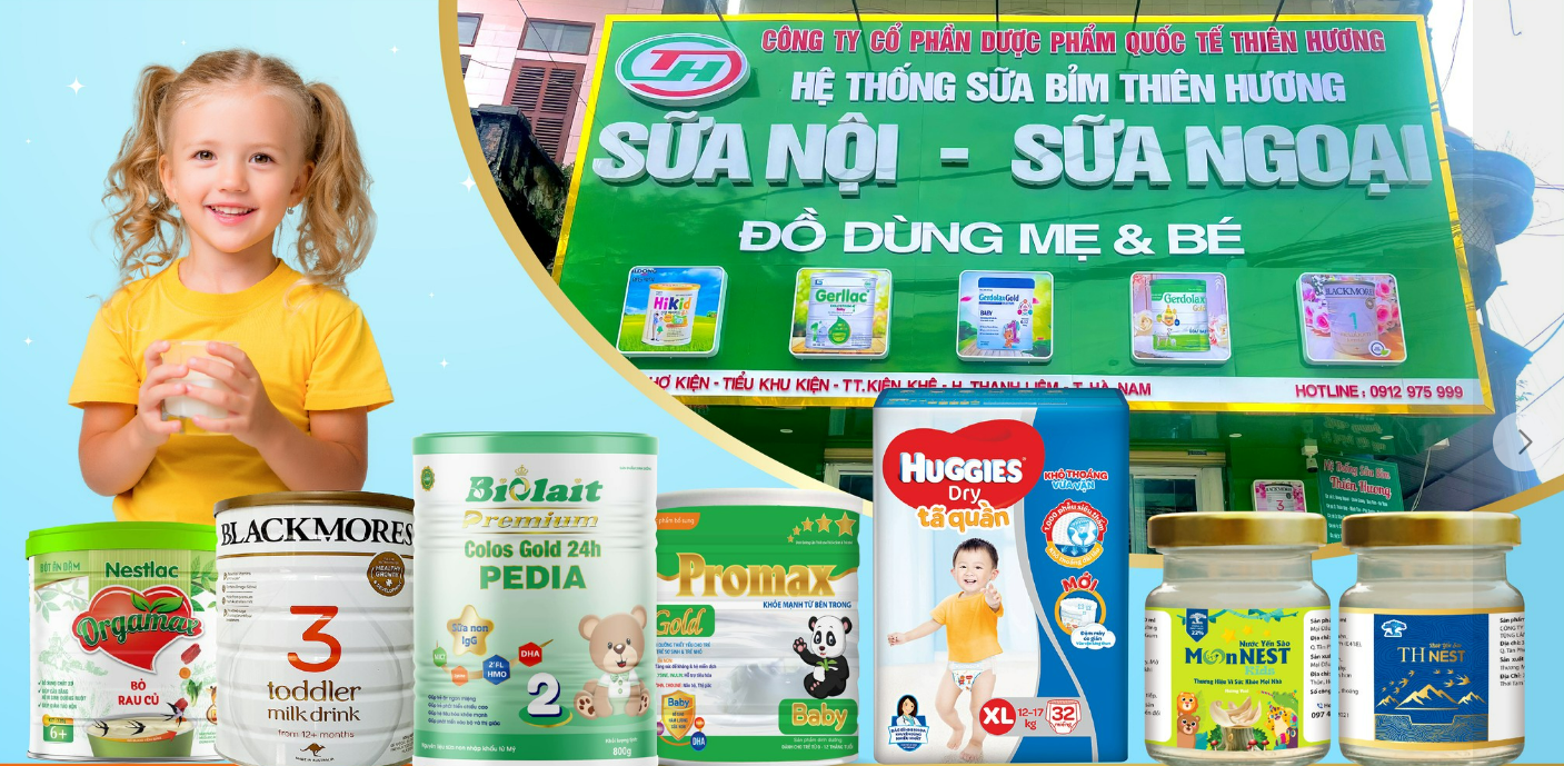 Hệ thống sữa bỉm Thiên Hương - Chuỗi siêu thị bán lẻ uy tín phục vụ mẹ và bé - 1