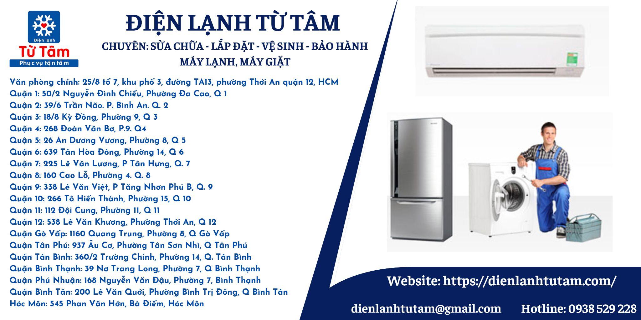 Trung tâm sửa chữa - lắp đặt - bảo trì điện lạnh Từ Tâm luôn sẵn sàng hỗ trợ nhanh chóng các nhu cầu của khách hàng.