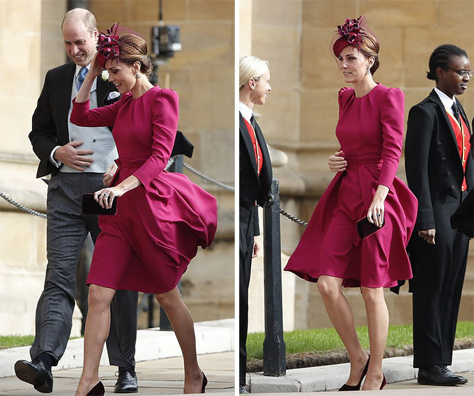 Công nương Kate Middleton cẩn trọng hơn sau những sự cố bị tốc váy.