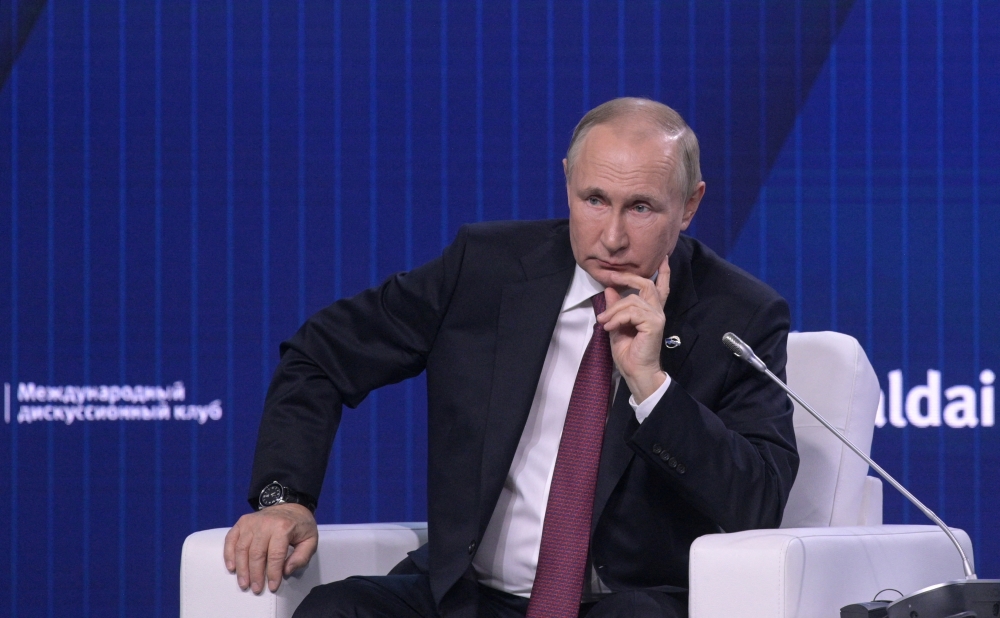 Ông Putin phát biểu tại Diễn đàn Valdai hôm 27/10 (ảnh: TASS)