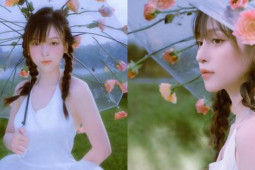 Bạn trẻ - Cuộc sống - Nàng mẫu 2K3 trong bộ ảnh thơ mộng, ngọt ngào giữa vườn hoa