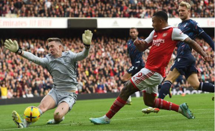 Gabriel Jesus có cú đúp kiến tạo giúp Arsenal "hủy diệt" Nottingham Forest 5-0