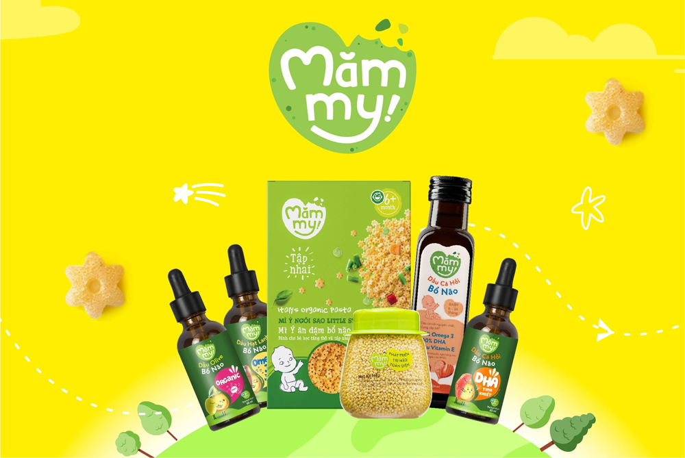 Dầu ăn dặm bổ não cá hồi và dầu ăn dặm bổ não hạt lanh nổi tiếng của thương hiệu Mămmy