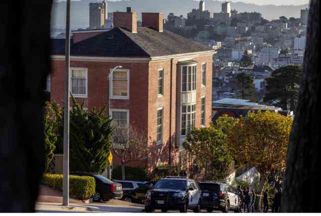 Nhà riêng của vợ chồng bà Pelosi ở San Francisco. (Ảnh: Reuters)