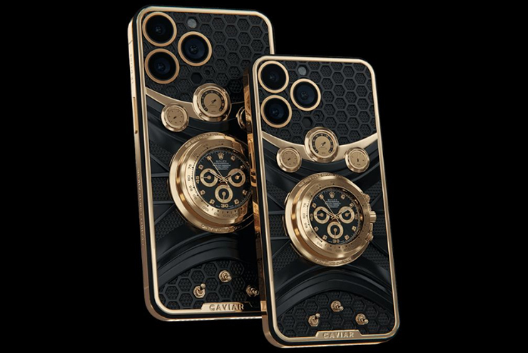 iPhone 14 Pro bằng vàng, đính kim cương, giá ngang Mercedes V-Class - 1