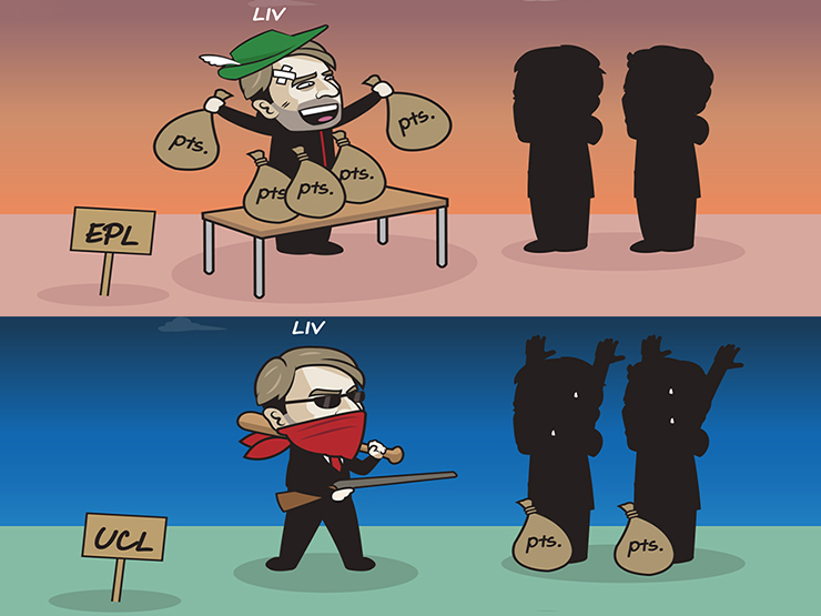 Tranh vui - Ảnh chế: Liverpool "cướp" ở châu Âu, chia cho Ngoại hạng Anh