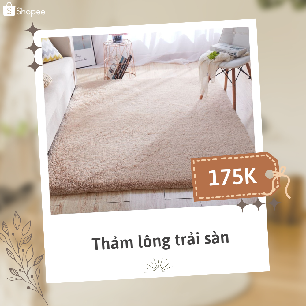 Thảm lông trải sàn phòng ngủ chỉ còn 175.000 đồng khi đặt mua trên Shopee.