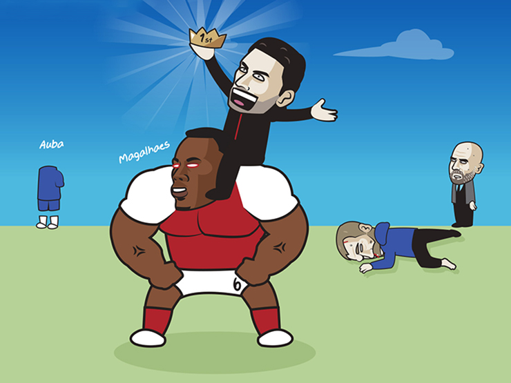 Tranh vui - Ảnh chế: Hạ đẹp Chelsea, Arsenal ngồi vững trên đỉnh Ngoại hạng Anh