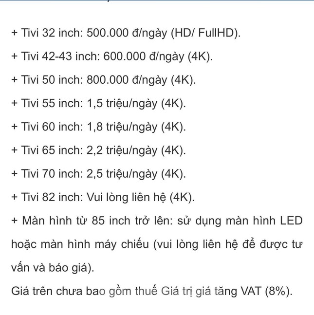 Dịch vụ cho thuê tivi, máy chiếu &#39;nóng&#39; cùng World Cup - 2