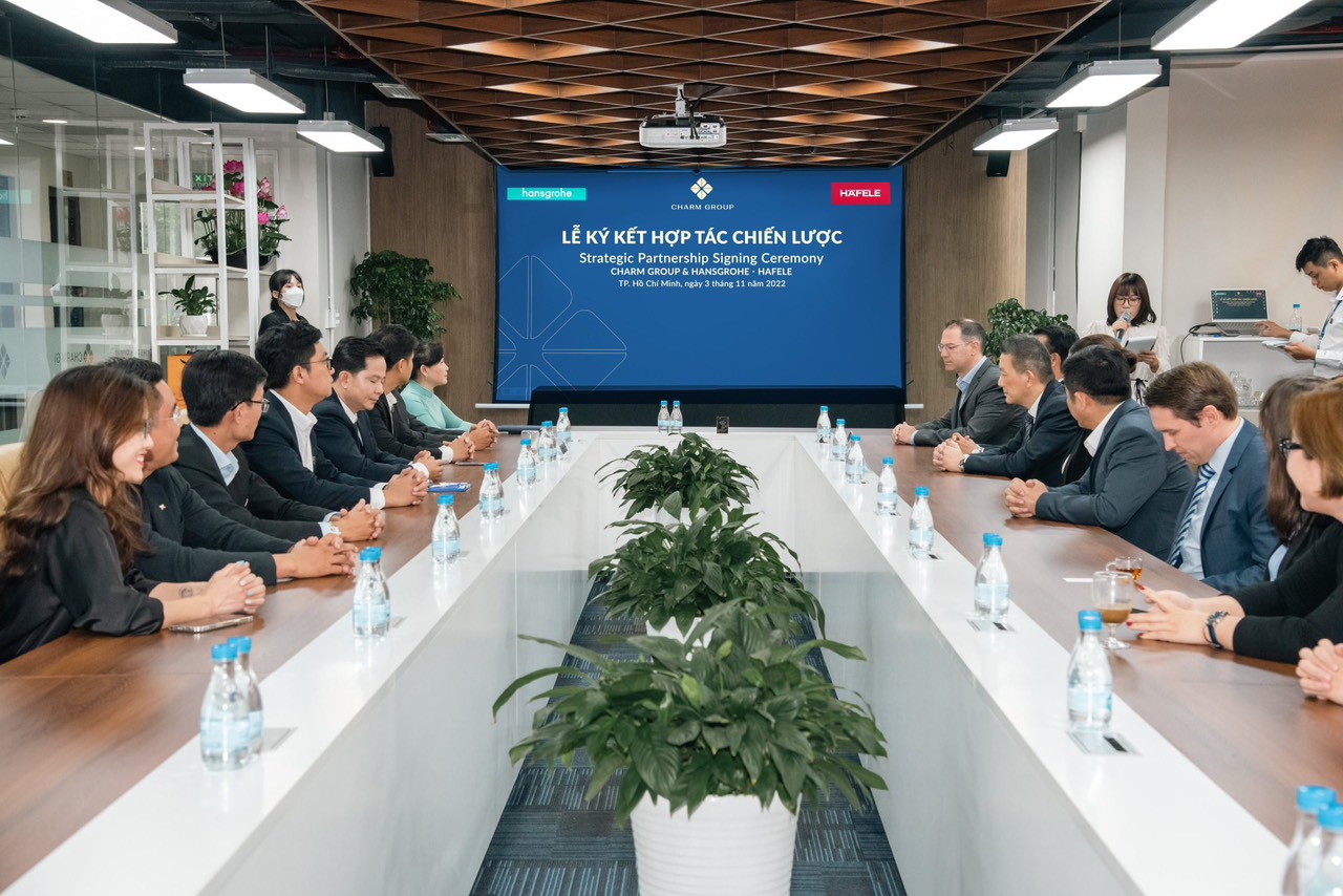 Lễ ký kết hợp tác chiến lược giữa Charm Group – Häfele - Hansgrohe - 1