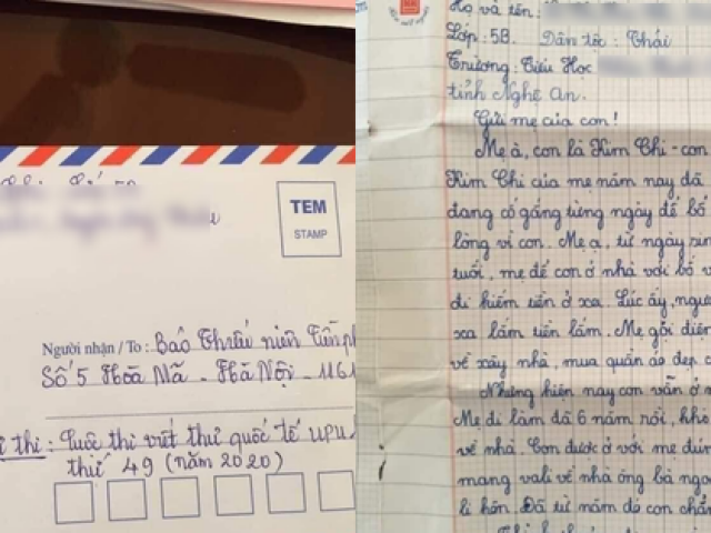 Bạn trẻ - Cuộc sống - Rơi nước mắt với bức thư của học sinh lớp 5 gửi mẹ lấy chồng mới: "Đừng quên con mẹ nhé"