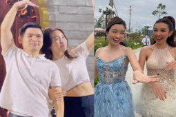 Đời sống Showbiz - Chủ tịch HN FC và bà xã hoa hậu có động thái lạ sau khi nhận "quà hàng trăm tỷ"