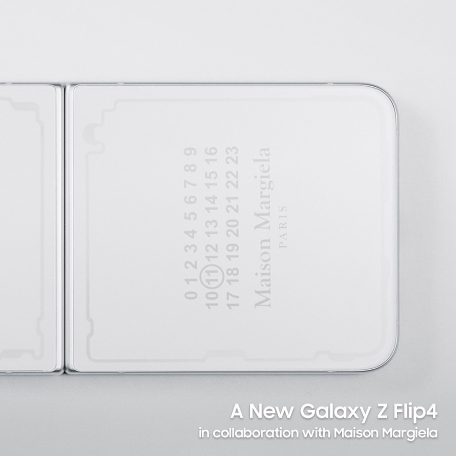 Ra mắt Galaxy Z Flip 4 Maison Margiela trắng, fan thời trang mê mệt - 1