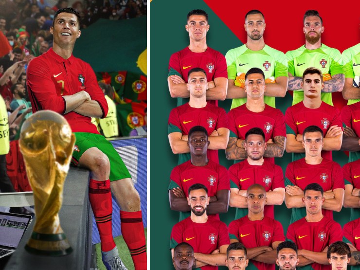 ĐT Bồ Đào Nha chốt danh sách dự World Cup: Ronaldo lĩnh xướng dàn sao khủng