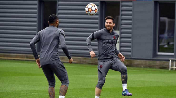Messi đã tập luyện trở lại
