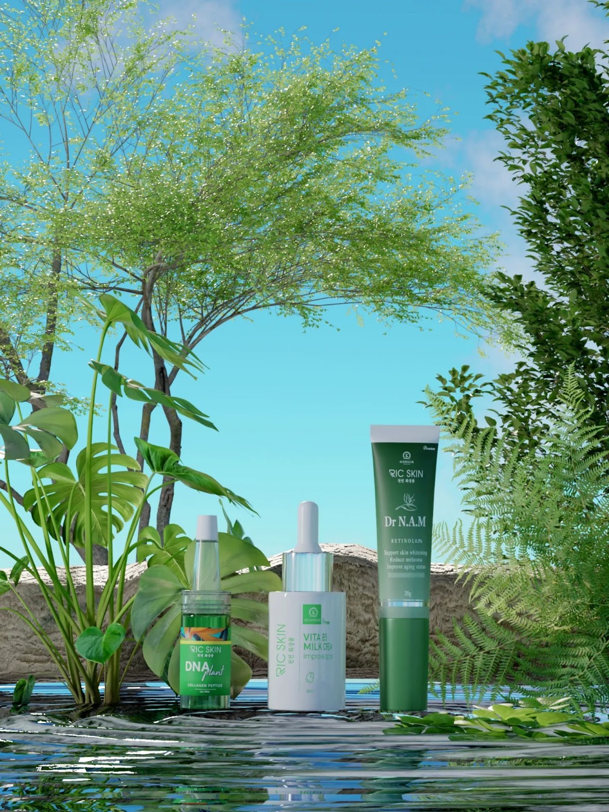 Phương pháp chăm sóc da mờ nám hiệu quả với Combo mỹ phẩm trắng da mờ nám Ric skin của thương hiệu Kohinoor