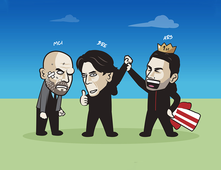 Man City "sẩy chân", Arsenal nới rộng khoảng cách trên bảng xếp hạng.