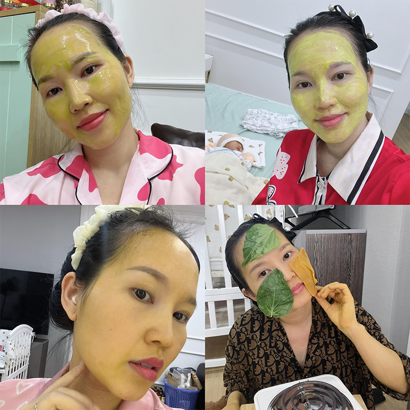 Xông hơ và đắp mặt nạ để phục hồi tái tạo làn da