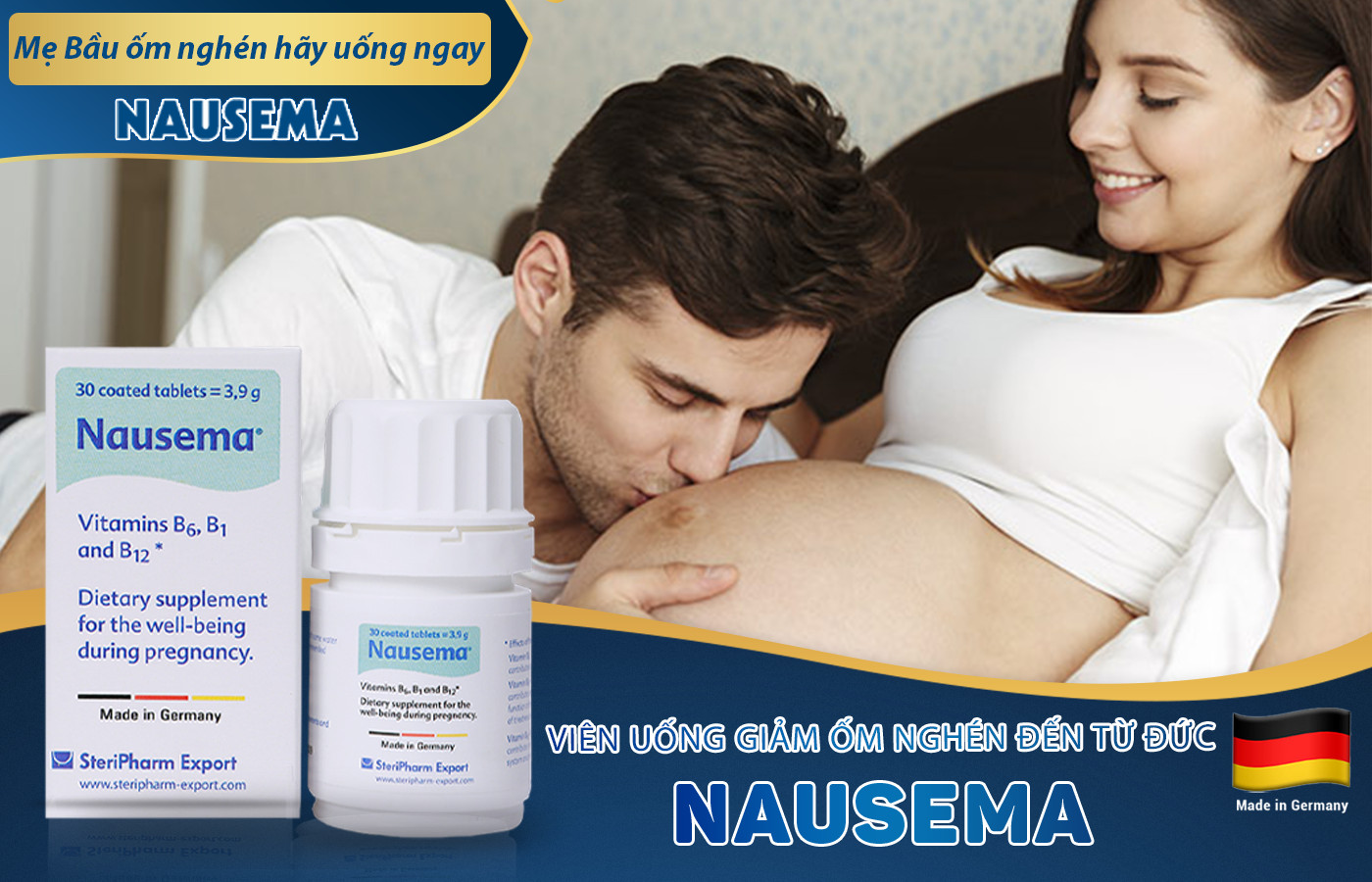 Hỗ trợ giảm  triệu chứng ốm nghén an toàn và hiệu quả với viên uống Nausema của Đức - 2