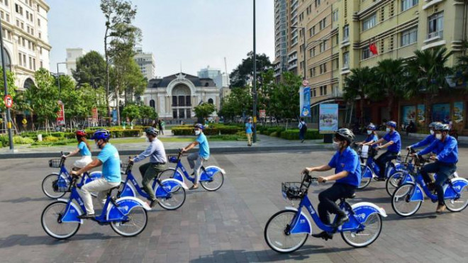Hà Nội: Thí điểm dịch vụ xe đạp công cộng, 5.000 đồng/30 phút - 1