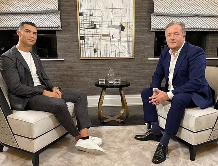 Ronaldo và nhà báo Piers Morgan