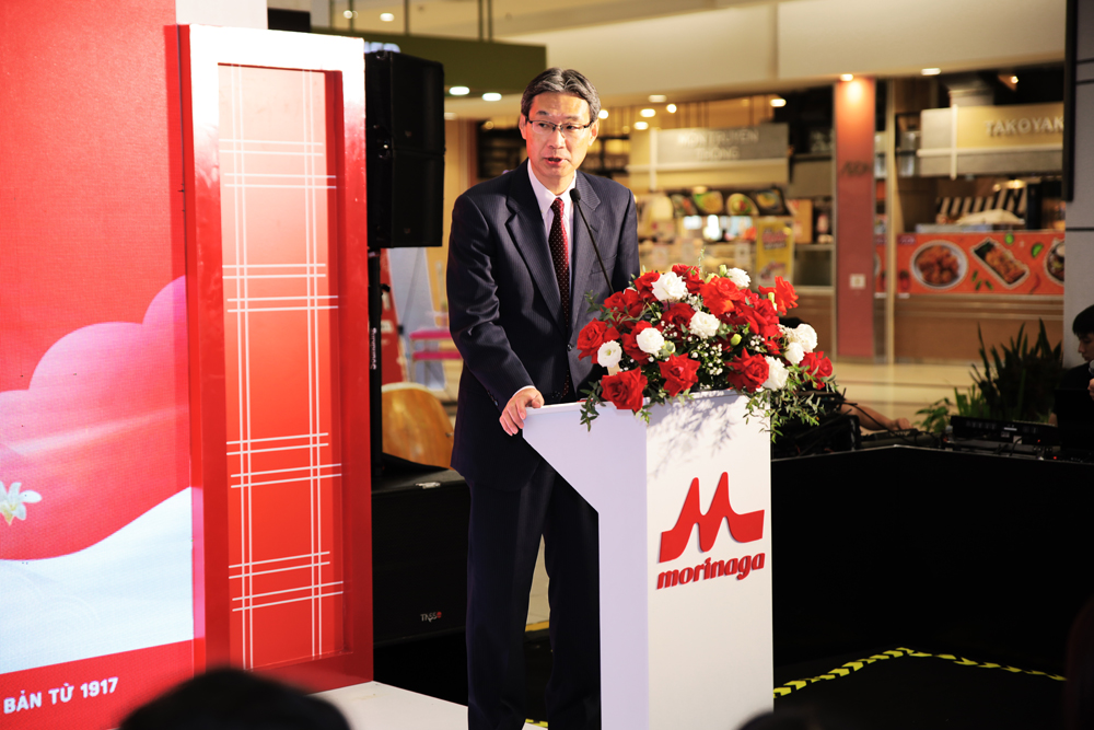 Ông Chihaya Takashi - Tổng Giám đốc Elovi Việt Nam, phát biểu tại sự kiện