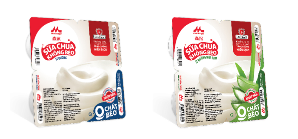 Sữa chua Không béo Ít đường Morinaga và&nbsp;Nha đam Morinaga
