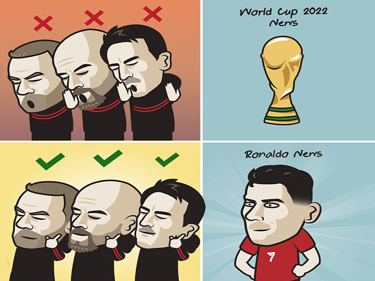 Tranh vui - Ảnh chế: Ronaldo đang "rực sáng" trên truyền thông hơn cả Wolrd Cup 2022