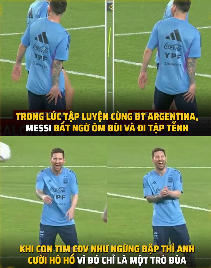 Messi "tấu hài" khiến fan Argentina phải thót tim.
