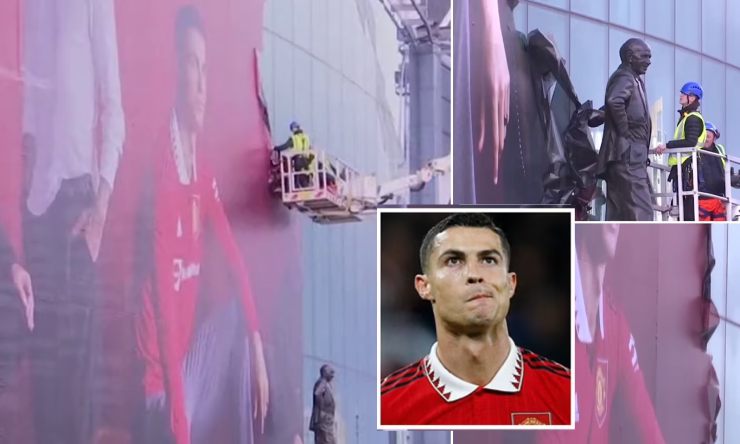 MU gỡ ảnh Ronaldo để thay ảnh quảng bá cho 2 trận chung kết nam, nữ&nbsp;giải bóng bầu dục vô địch thế giới