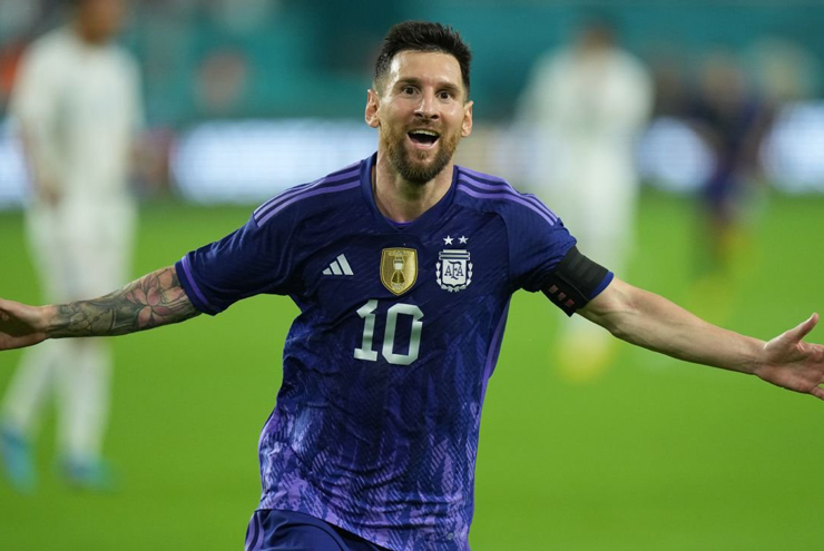 Messi có một bàn và một kiến tạo trong trận đấu với UAE