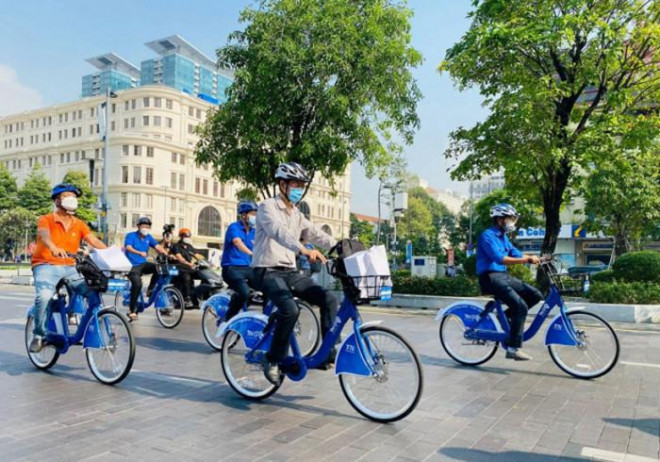 Dịch vụ xe đạp sẽ được thí điểm ở một số quận của Hà Nội trong 12 tháng