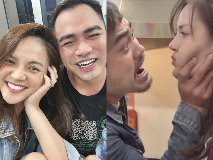 Phim - Thu Quỳnh gặp "chồng cũ" Trọng Hùng, dân mạng nhắn gửi "anh còn đánh chị không?"