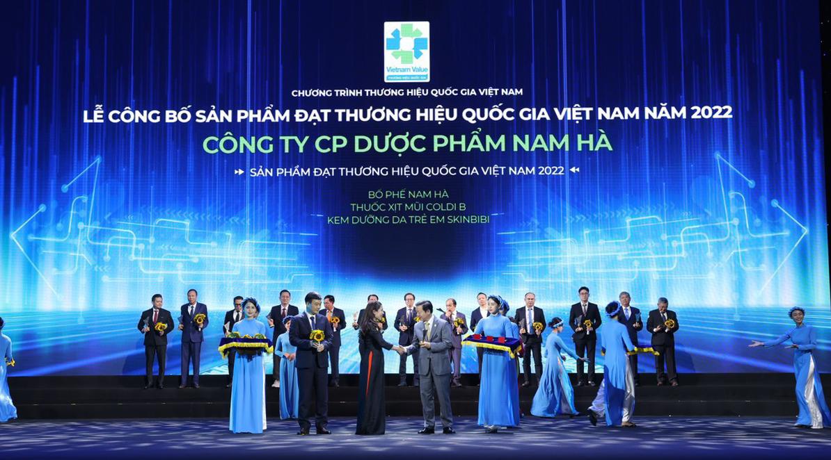 Dược Nam Hà vinh dự có 3 sản phẩm đạt “Thương hiệu Quốc Gia Việt Nam 2022”