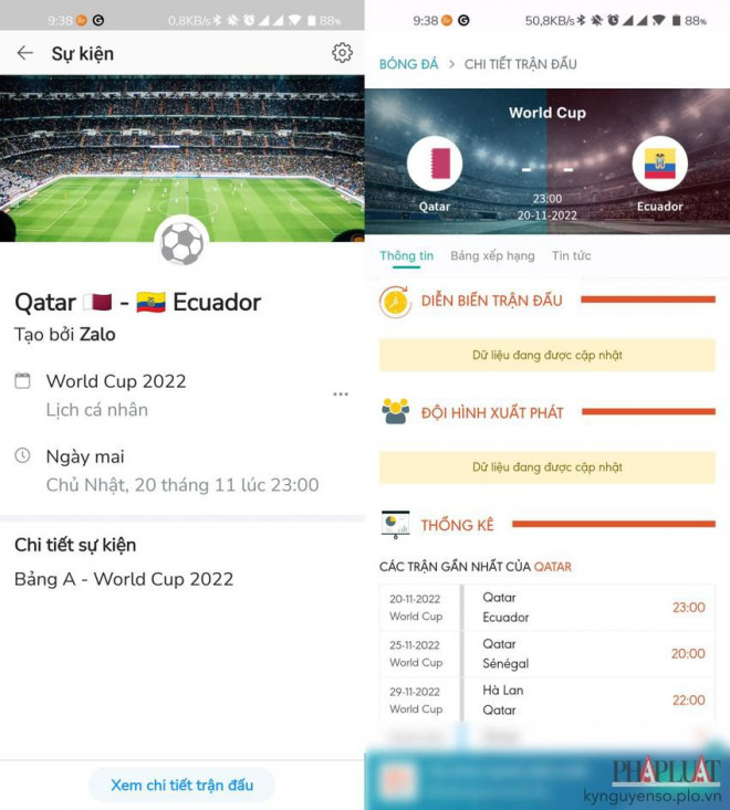 Cách thêm lịch thi đấu World Cup vào Zalo - 3