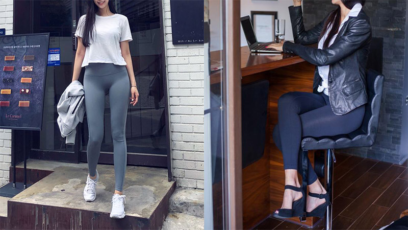 Không chỉ mang legging đến công viên nhiều người còn mặc chúng khi đi làm.