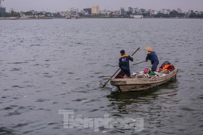 Hà Nội: Huy động thêm ca nô sục nước, vớt cá chết ở hồ Tây - 4