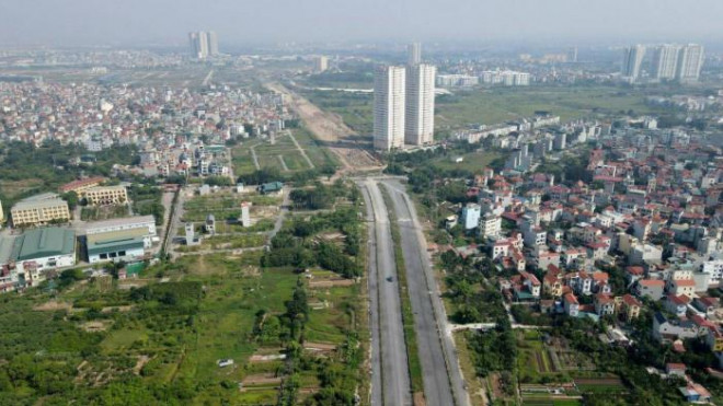 Đường Vành đai 3,5 đoạn Hoài Đức vẫn là công trường thi công ngổn ngang, chậm tiến độ nhiều năm nay