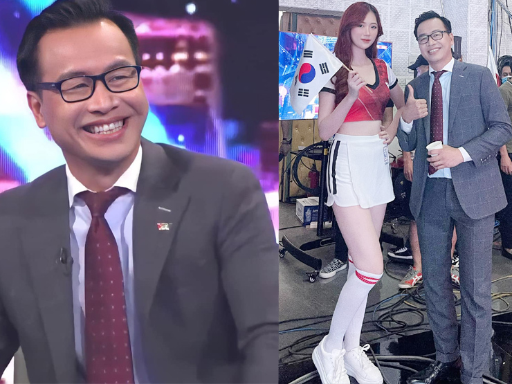 Đời sống Showbiz - BLV Tạ Biên Cương gây chú ý bên cạnh hot girl "da trắng như tuyết"