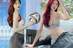 Bạn trẻ - Cuộc sống - Hot girl xinh như gái Hàn &quot;gây bão&quot; Nóng cùng World Cup 2022