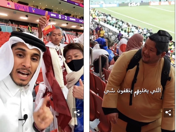 Hành động của cổ động viên Nhật Bản khiến người hâm mộ Ả Rập bất ngờ.
