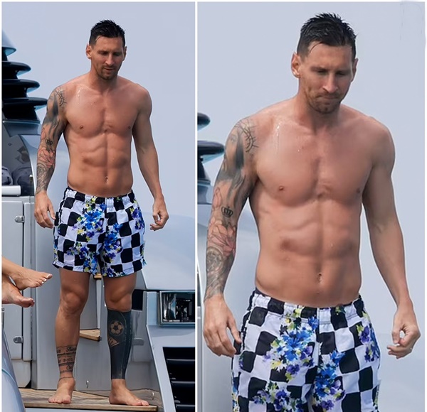 Dù là "gã lùn sân cỏ" nhưng Messi vẫn gây chú ý nhờ sở hữu body cơ bắp như nam thần - 3