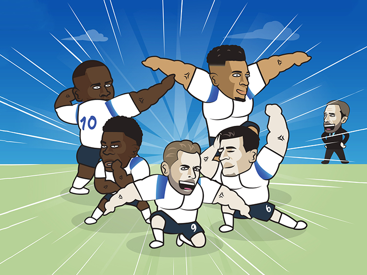 Tranh vui - Ảnh chế: Hàng công rực sáng, ĐT Anh mở màn World Cup tưng bừng