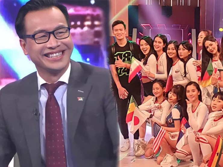 Giải trí - BLV Tạ Biên Cương nói 1 câu bất ngờ khi Hoàng Đức "lúng túng" trước các hot girl xinh đẹp